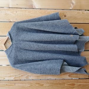 Gray Wool Poncho